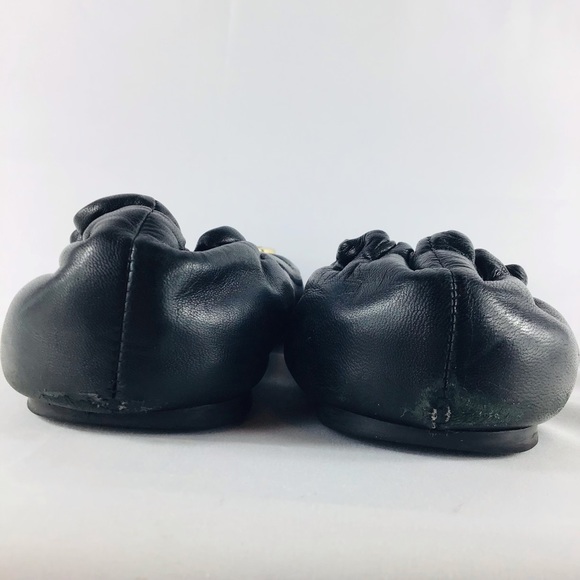 💙 TORY BURCH Ballerina Flats Gold Logo - Picture 13 of 15